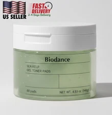 BIODANCE Sea Kelp Gel Toner Pads 60EA Moisturizing Nourishing Pads K-Beauty NEW