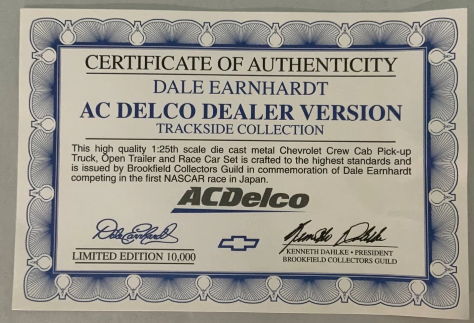 Dale Earnhardt - AC Delco - Edición Japonesa Inugral Racing - Distribuidor Foto 2 de 4