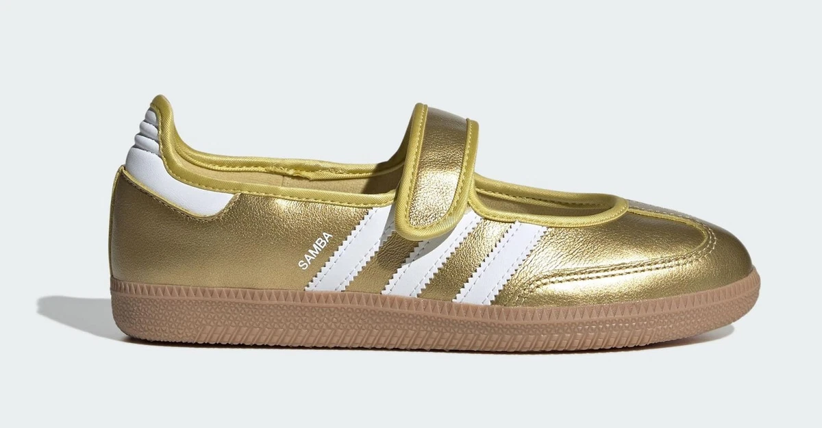 adidas Samba Jane Gold Metallic White W for sale | eBay
