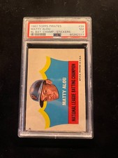 1967 MATTY ALOU NATIONAL LEAGUE BATTING CHAMPION TOPPS BASEBALL STICKER No. 28