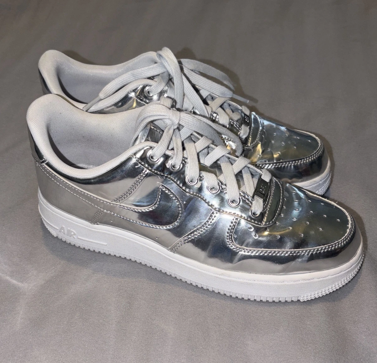 Nike Air Force 1 SP Liquid Metal - Chrome W for sale - eBay