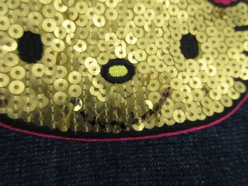 Hello Kitty Jean Jacket Girls 7 Blue Denim Cotton Outdoors Sleeveless Kids 7 - Picture 10 of 17