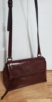   DKNY Jayeson Flap Crossbody Bag Burgundy Handbag Purse EUC
