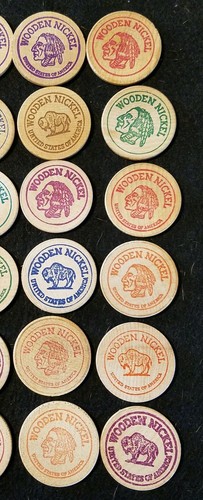 48 piece set of Endangered Wildlife wooden nickels all different ♡ nice set ☆ - Picture 8 of 8