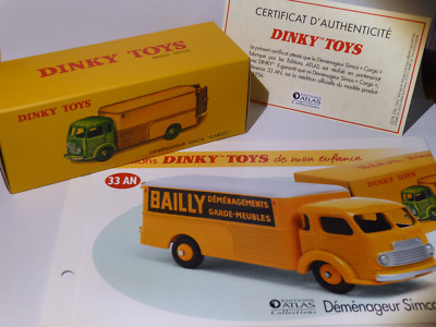 Camion Simca Cargo Déménagements Bailly 1:43 Dinky Toys Atlas - Édition Limitée Ref 33AN, Neuf, Modèle Collector