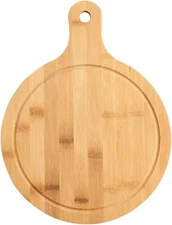 Bamboo Cutting Board,Meat Chopping Boards,Pizza Peel Paddle with Handle for Home
