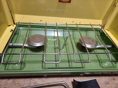 vintage PRIMUS Streamliner 2 Burner GAS CAMPING STOVE w/rare