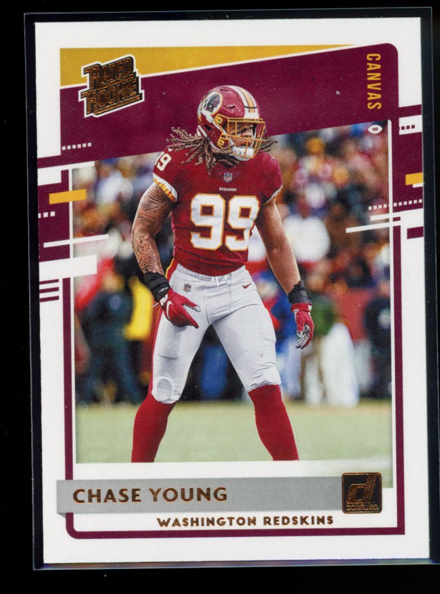 2020 Donruss #316 Chase Young Rated Rookies Canvas