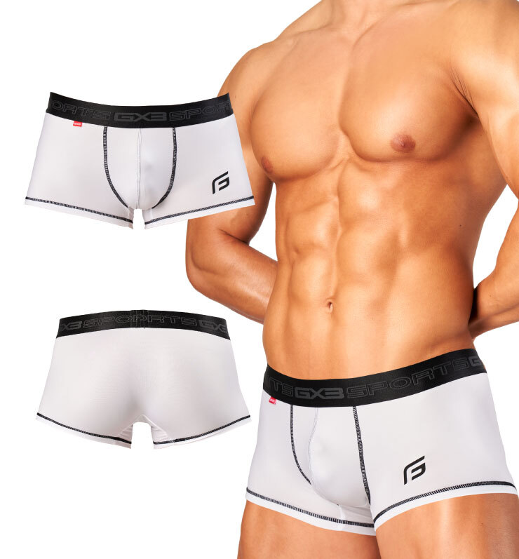 2PACK GX3 GLOSS SPORTS MONOTONE MEDIUM BOXER JAPAN SEXY UNDERWEAR