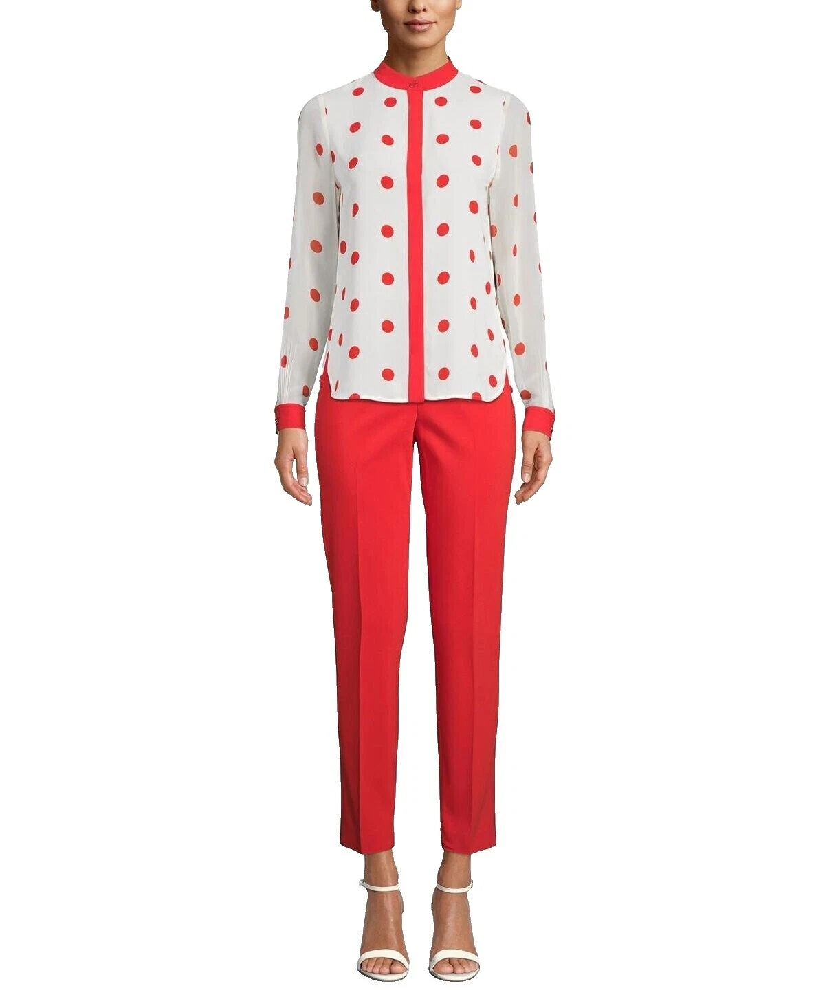 Blusa de lunares Anne Klein para mujeres