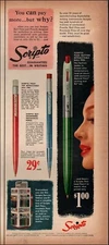 1955 Vintage ad Scripto retro Ball Point Pens Prices Green Red Blue     03/13/23