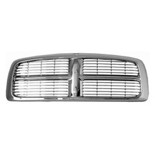 New Chrome And Unpainted Grille Fits 2002-2005 Dodge Ram 1500 55077185ag