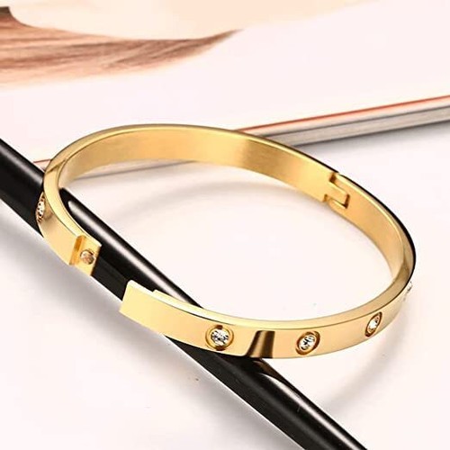 Bangle Bracelet Stainless Steel Openable Bracelets with Magnetic Lock For Women - Picture 4 of 31
