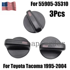 3Pcs AC Climate Control Knob Switch For 55905-35310 Toyota Tacoma 1995-2004 NEW