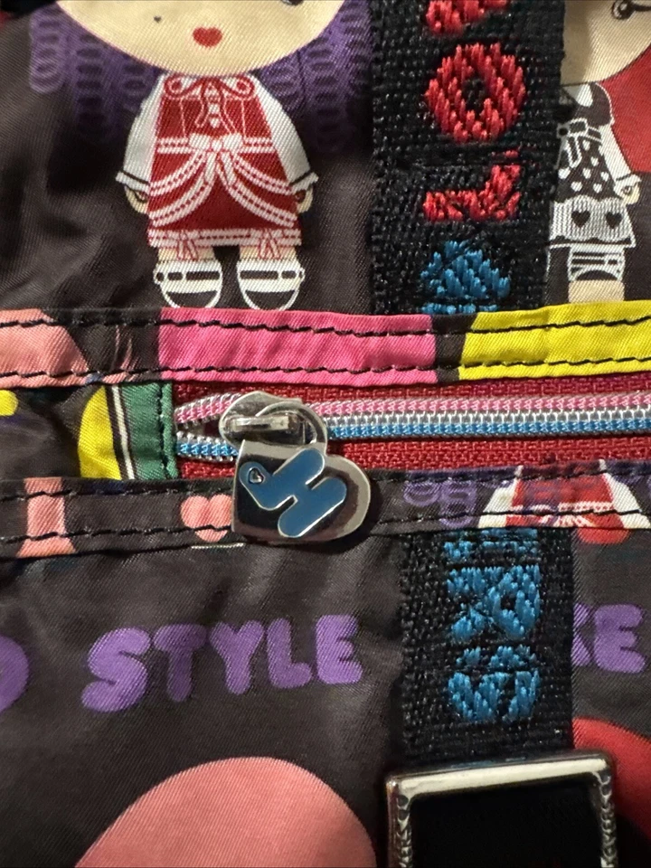 Bolso Bandolera Mensajero HARAJUKU LOVERS Nylon Estampado Niños Caras Foto 2 de 4