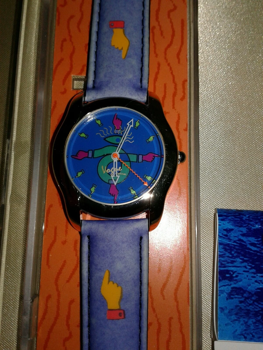 NRFB Vintage 1970s VOGUE MONTRES designer Swiss purple watch w