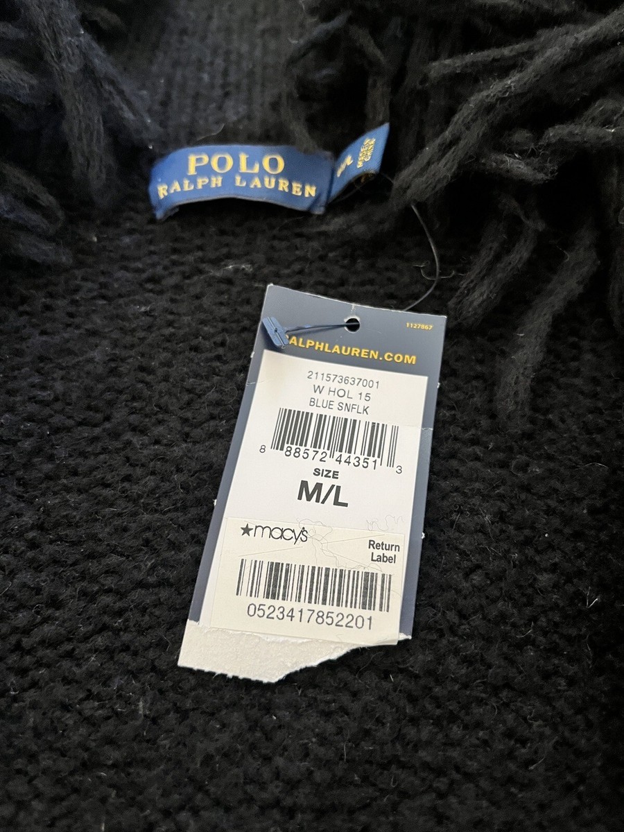 シエラ Polo Ralph Lauren Wool Alpaca Fringed Southwestern Cardigan Womens