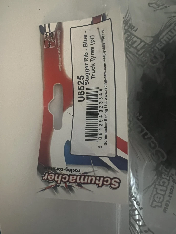 Schumacher Racing U6525 "Stagger Rib" 2.2 1/10 Truck Front Tires (2) (Blue) - Image 2 of 2