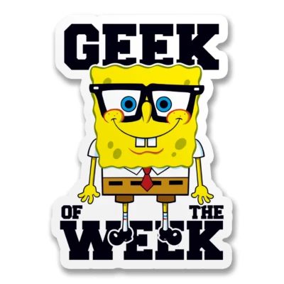 Spongebob Squarepants Schwammkopf Geek of the Week 6cm Sticker Aufkleber - Bild 1 von 2