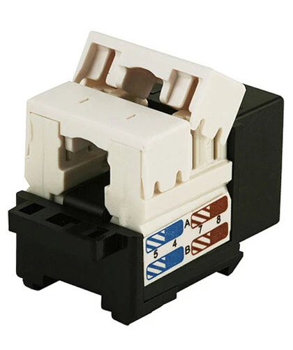 50x Cat6 RJ45 Network Keystone Jack Punch Down 50 Pack Black For Wallplate/Panel - Image 3 of 4