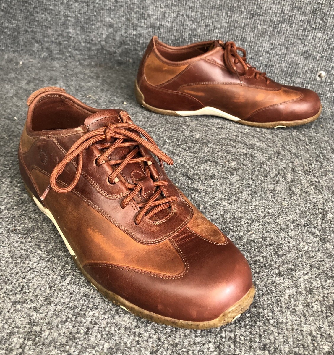 Zumfoot Womens Brown Leather Lace Up Oxford Sneakers Sz 38