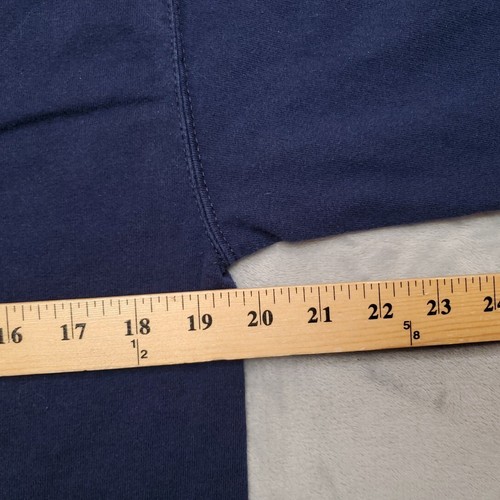 Vintage Pluma Shirt Men Blue Heavyweight Cotton Crewneck Blank Made in USA Tee - Picture 6 of 6