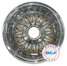 Zenith Style 14x7 Rev 72 Cl Gold Niphub Ring Lowrider Wheels 3pcs Rims Only