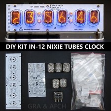 KIT Nixie Tubo Orologio IN-12 12/24H RGB USB Prese Musicali Tubi Supporto Acrilico