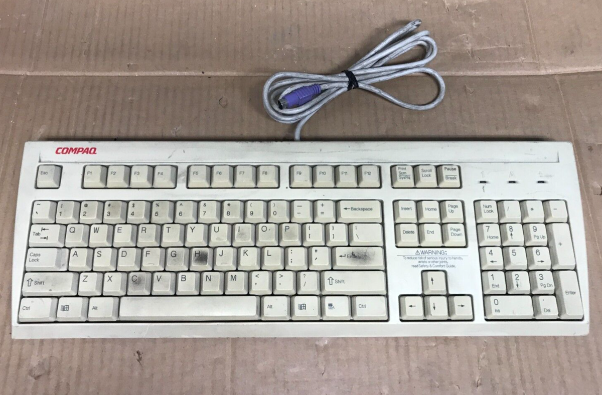 Vintage Compaq 269513-001 Wired PS/2 Keyboard KB-9965 | eBay