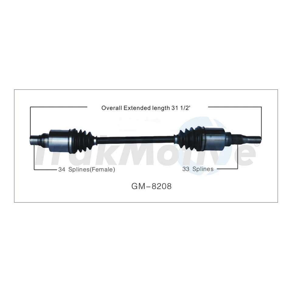 Front Rear CV Axle Joint Shaft Assembly For 2002 2003 2004 2005 Buick Rendezvous - Image 2 of 4