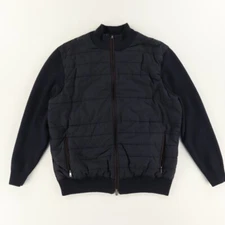 Raffi The Rory Wool Hybrid Puffer Jacket Navy Men's L