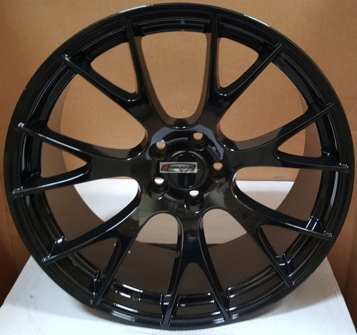 (4)20x9 Rims Gloss Black Wheels Hellcat Style Fit Challenger Charger 300C RWD - Picture 1 of 5