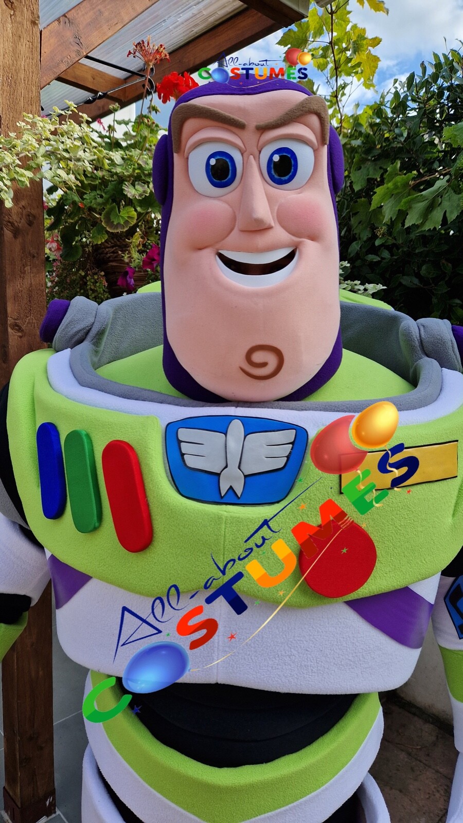 Buzz Lightyear Lookalike Costume Mascot Fancy Dress Hire Delivery UK