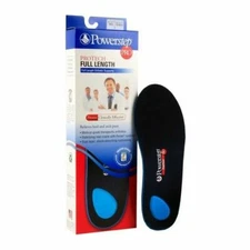 Powerstep ProTech Full Length Orthotic Insole - Blue Mens 5 W7