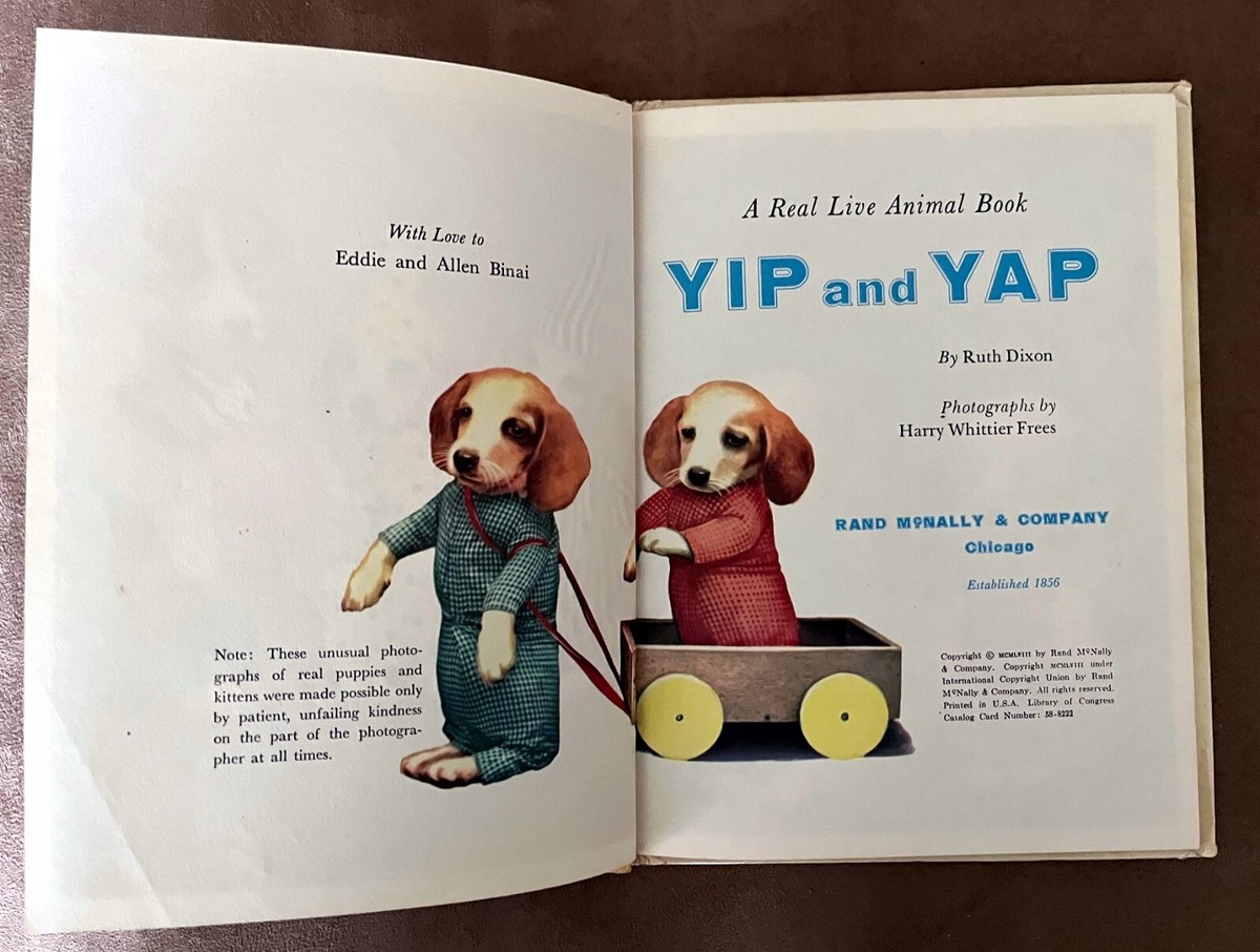 Yip and Yap, vintage Rand McNally Tip Top Elf book 1958 by R Yip and Yap, vintage Rand McNally Tip Top Elf book 1958 by R