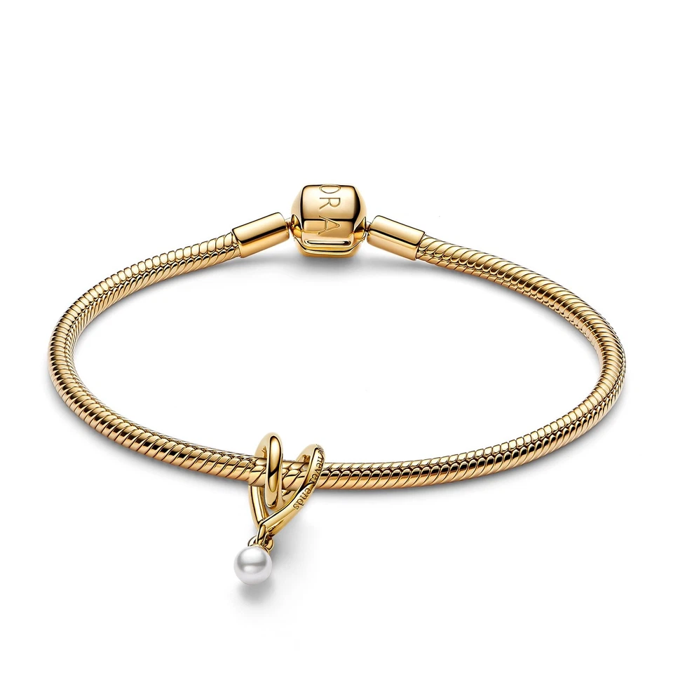 PANDORA Schmuck Starter-Set Damenarmband Goldfarben Gewickeltes Herz 21118