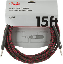 Fender  15' Professional Series Red Tweed Instrument Cable 0990820064 - 15 ft
