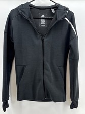 Adidas Women's ZNE Printed Zip Hoodie Black Large