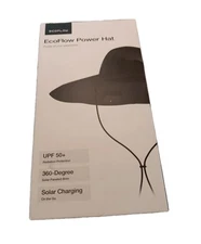 EcoFlow Power Hat Solar Charging Bucket Fishing Hat Dual USB Ports L-XL 23.2-24"