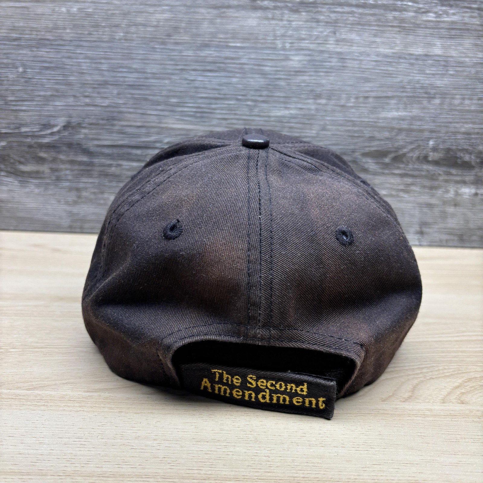 Second Amendment Hat Cap Strap Back Black Faux Le… - image 6