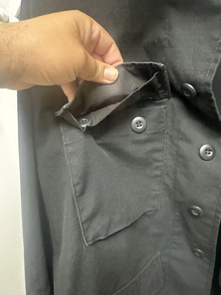 Top táctico Propper negro con botones para hombre talla 2XL/R - bolsillos y mangas con botones Foto 3 de 4