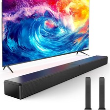 2.0 ch 100W Sound Bar for Smart TV, 2-in-1 Detachable Bluetooth 5.3 Speaker