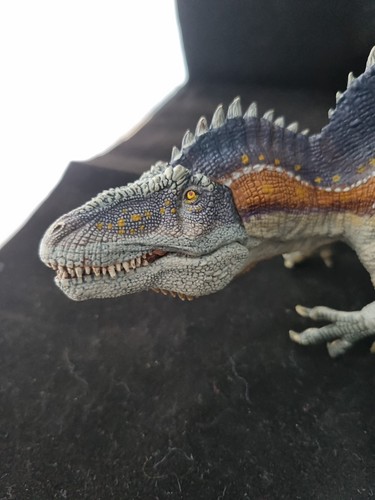 Papo grande dinosauro acrocanthosaurus 55062 figura 10,5" mascella mobile raro - Foto 6 di 6