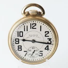 Antique 1949 Waltham Model 1908 Vanguard 23 Jewel Railroad Pocket Watch Runs
