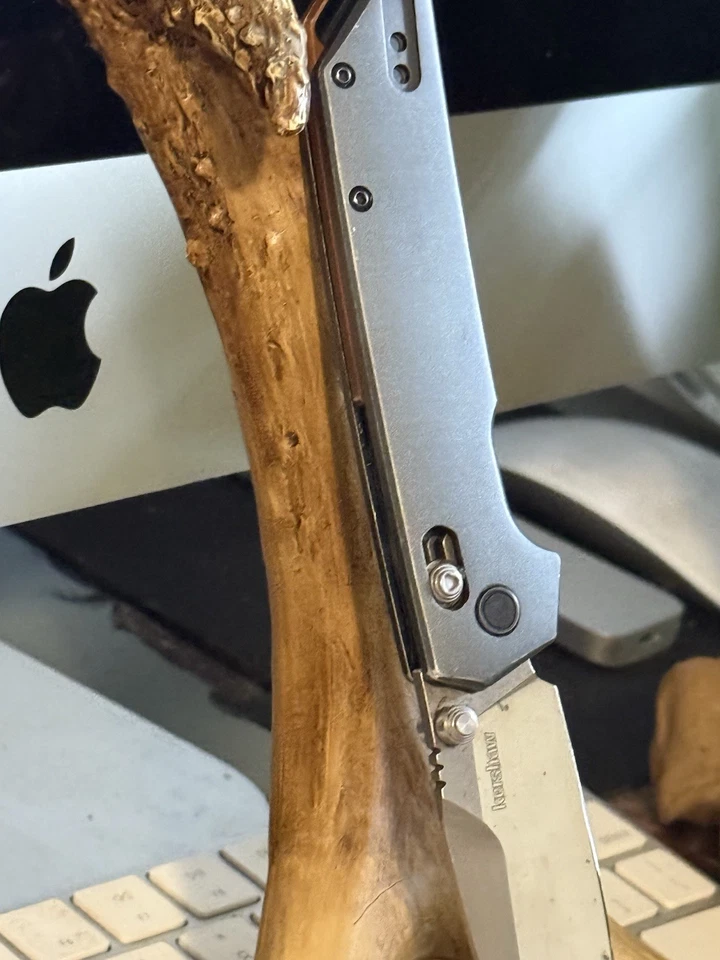 Blackwash liso de níquel brillante de 3,1 pulgadas Kershaw Foto 4 de 4