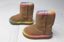 UGG Toddler Girl's Classic Short II Rainbow Boots JL3 Brown Size US:6 UK:5
