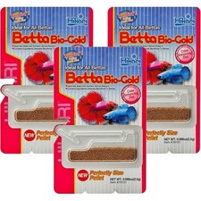 Betta Bio-Gold Baby Pellets Fish Food Bundle Balanced Nutrition 3 Pack