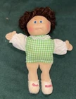 VINTAGE 1983 Coleco Cabbage Patch PIN-UPS BRUNETTE GIRL DOLL 5"