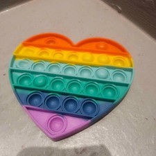 Rainbow Heart Alphabet Pop It Fidget Toy