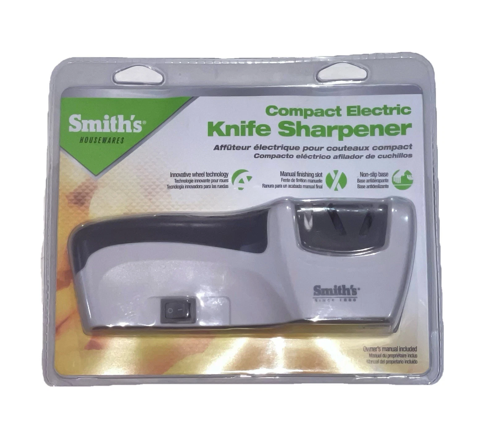 Smith's Knife Sharpener Compact Electric Non-Slip 50097 New